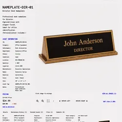 ITEM #283, NAMEPLATE-DIR-01