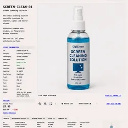 ITEM #299, SCREEN-CLEAN-01