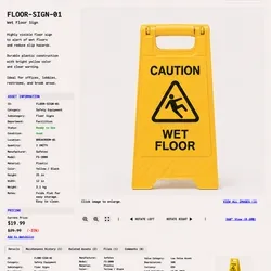 ITEM #261, FLOOR-SIGN-01