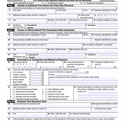 IRS FORM 8300