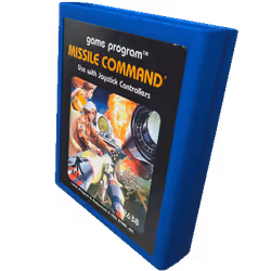 2600 Missile Command Cartridge Classic Blue