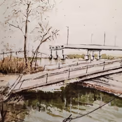 Ukraine war - Donetsk , Bridge after tanks