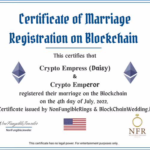 Blockchain Marriage Certificate #9