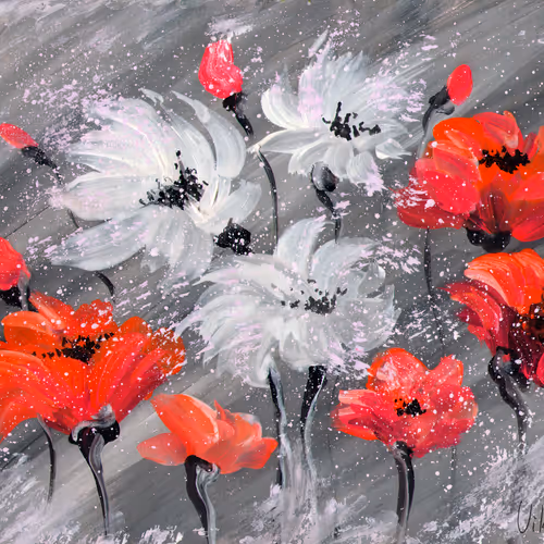 Snowy Flowers by Viktor Savior
