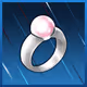 Chipped pink Pearl Ring