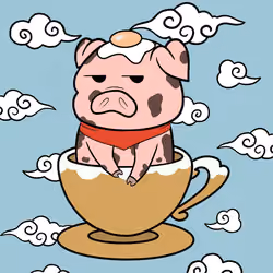 Lucky Teacup Piggy Club #2498