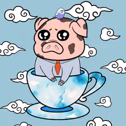 Lucky Teacup Piggy Club #1143
