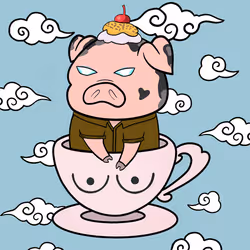 Lucky Teacup Piggy Club #2113