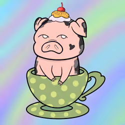 Lucky Teacup Piggy Club #1913