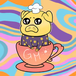 Lucky Teacup Piggy Club #1344