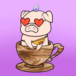 Lucky Teacup Piggy Club #865