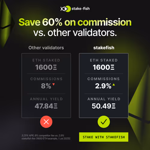stakefish Ethereum Staking Commission Rates