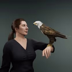 Portrait with Eagle #406