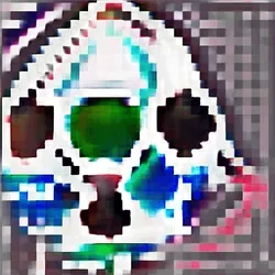 Glitching skullGAN