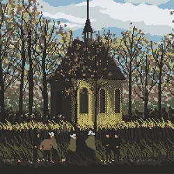 Het uitgaan van de hervormde kerk te Nuenen