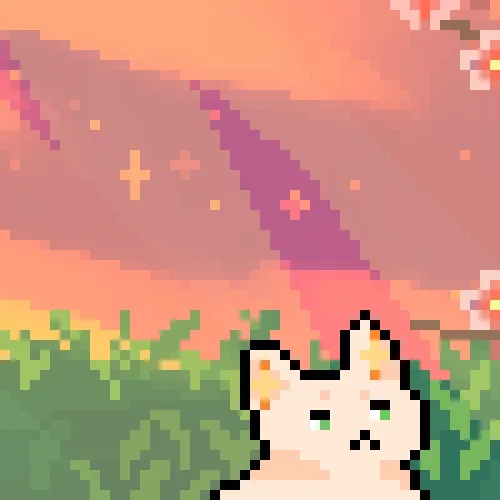 Cat And Friends Pixelated