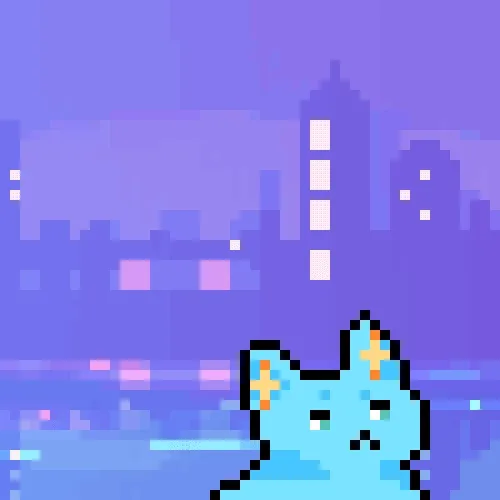 Cat And Friends Pixelated