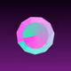 Neon Origami Geometry 4444 #0140