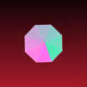 Neon Origami Geometry 4444 #0136