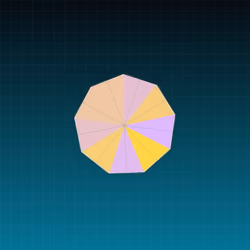 Neon Origami Geometry 4444 #0328