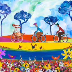 Cycling by the Riverside #124