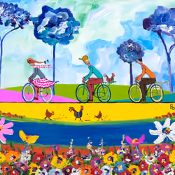 Cycling by the Riverside #389