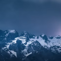 Cold snow mountain