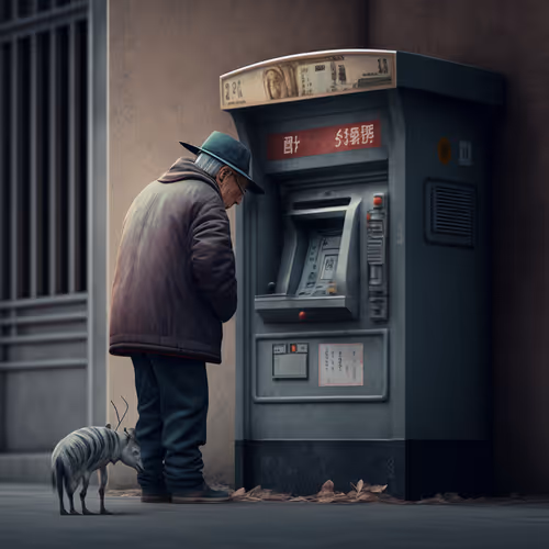 Satoshi Nakamoto Withdraws Money From Atm