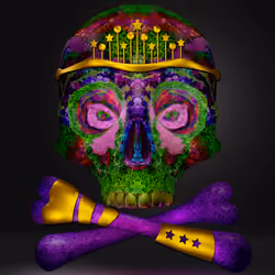 #56 Violet Moss Skull