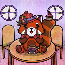 Tea Party Red Panda Cub