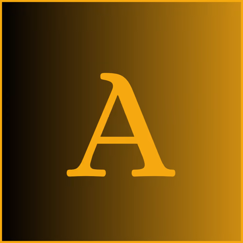 Gold Letter A X1