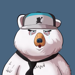 #2263 • Wooly Scratchy White Bear