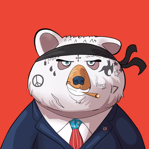 #4913 • Thorny Gritty Albino Bear