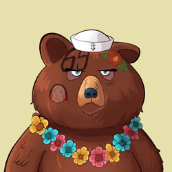 #1037 • Warm Yawny Brown Bear