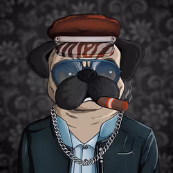 Pug In Black #0231