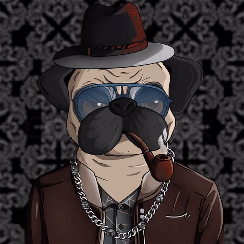 Pug In Black #0147