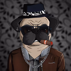 Pug In Black #0203