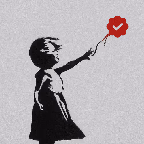 Girl with Verified Balloon 12