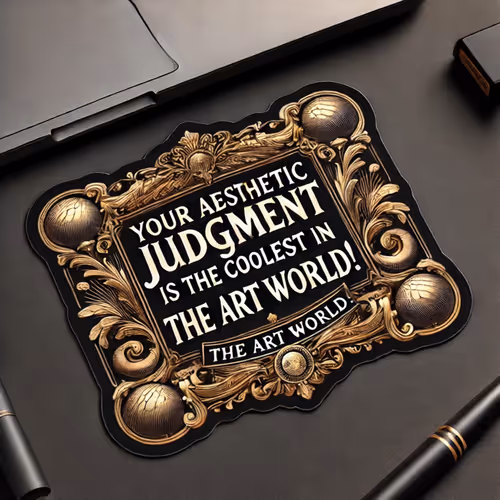 Your aesthetic judgment is the coolest in the art world!15