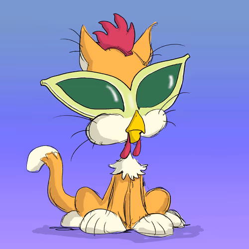Staked Hidden Kitten