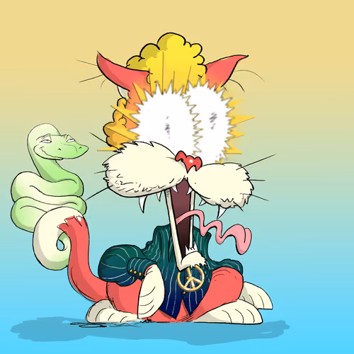 Staked Hidden Kitten