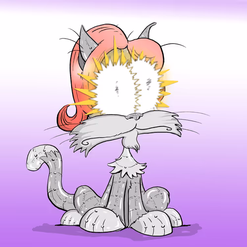 Staked Hidden Kitten