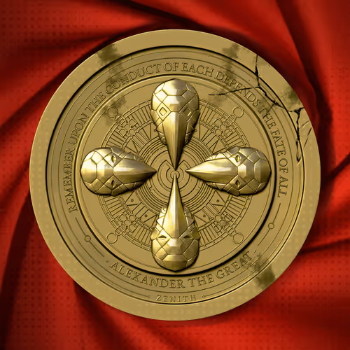 Gold Compass Medallion #131