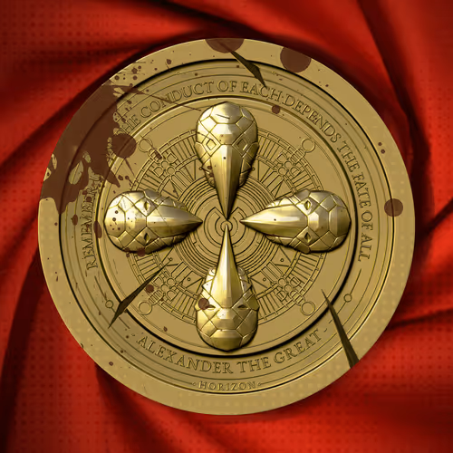 Gold Compass Medallion #63