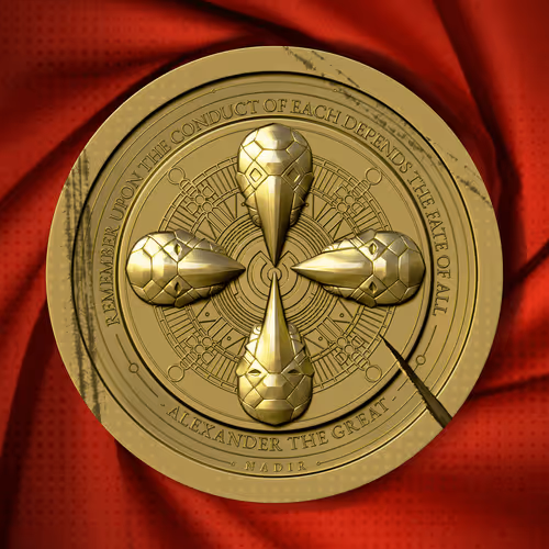 Gold Compass Medallion #221