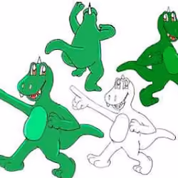 Larko's Artwork Comic's sketch and frames of the animated version