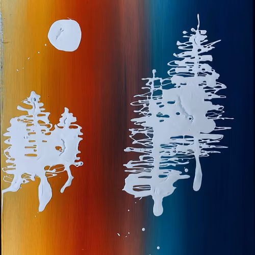 Eliza German Art Moon Trees 