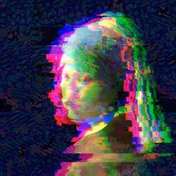 Girl with a Glitch Earring