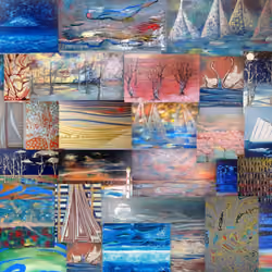 50 plus paintings of MyArt in pixel version, all in bubble territory....