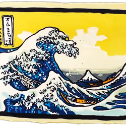 hokusai's great wave pancake art